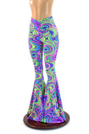 Glow Worm High Waist Bell Bottom Flares - Coquetry Clothing