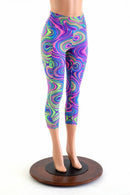 Glow Worm High Waist Capri Leggings - Coquetry Clothing