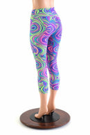 Glow Worm High Waist Capri Leggings - Coquetry Clothing