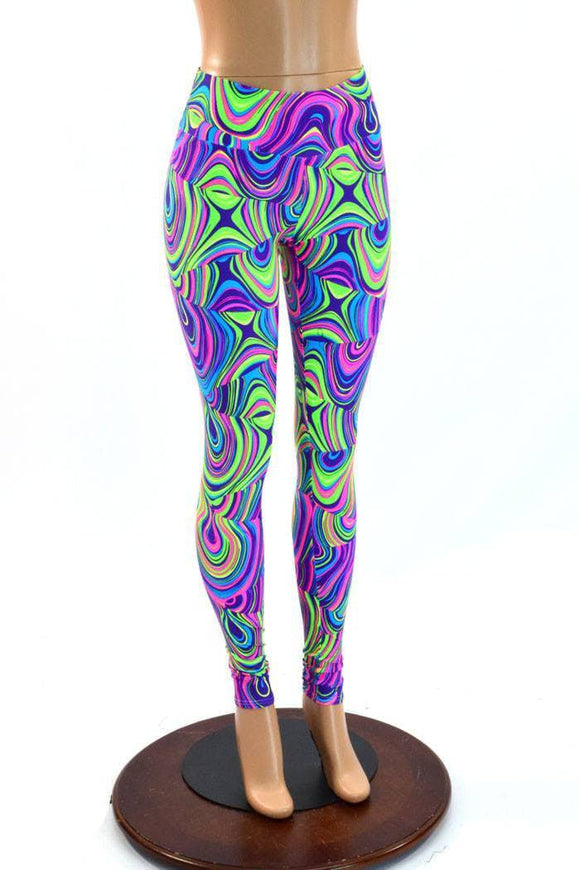 Glow Worm High Waist Leggings - Coquetry Clothing