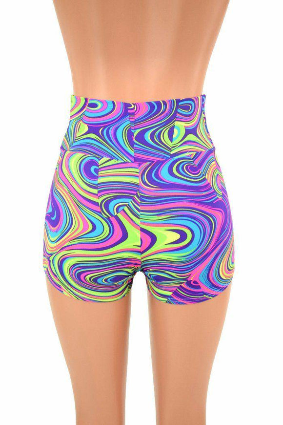 Glow Worm High Waist Shorts - Coquetry Clothing
