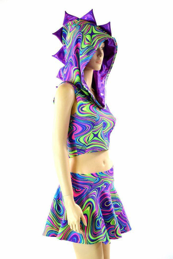 Glow Worm Neon Dragon Set - Grape - Coquetry Clothing