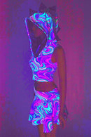 Glow Worm Neon Dragon Set - Grape - Coquetry Clothing