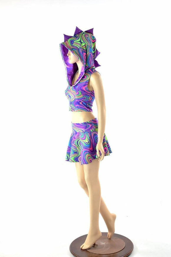 Glow Worm Neon Dragon Set - Grape - Coquetry Clothing