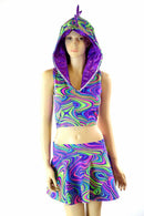 Glow Worm Neon Dragon Set - Grape - Coquetry Clothing