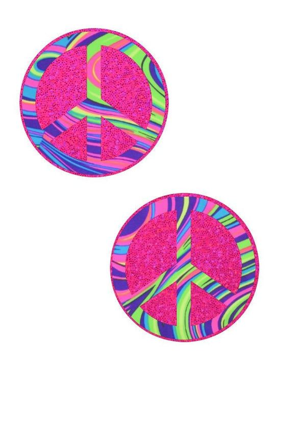 Glow Worm Peace Sign Pasties - Coquetry Clothing