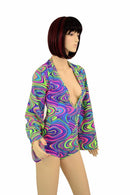 Glow Worm Plunging V Romper - Coquetry Clothing