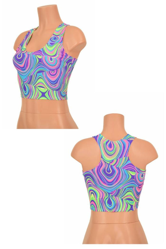 Glow Worm Racerback Crop Top - Coquetry Clothing