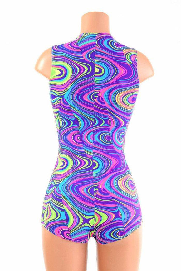 Glow Worm Sleeveless Romper - Coquetry Clothing