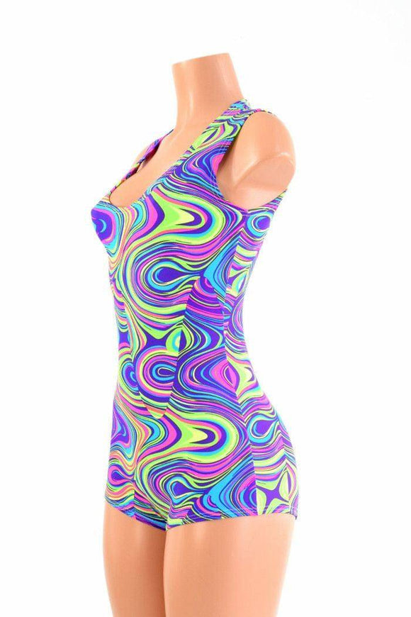 Glow Worm Sleeveless Romper - Coquetry Clothing