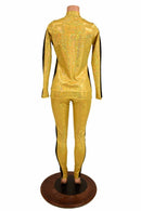Gold and Black Side Paneled Set (Leggings & Top) - Coquetry Clothing