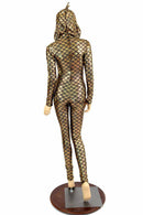 Gold Dragon Hooded Catsuit - Coquetry Clothing