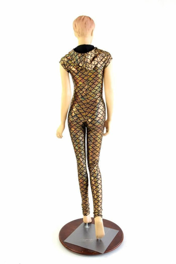 Gold Dragon Zipper Front Catsuit - 6