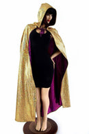 Gold & Fuchsia Reversible Hooded Cape - Coquetry Clothing