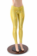 Gold Holographic Mid Rise Leggings - 1