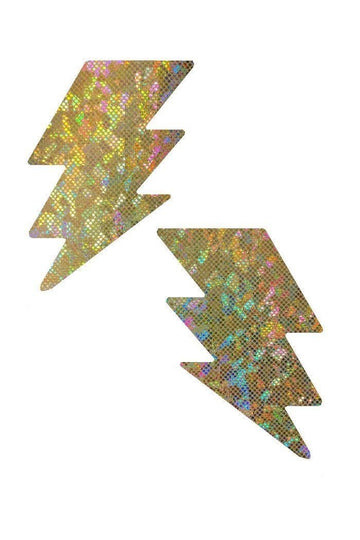 Gold Kaleidoscope Bolt Pasties - Coquetry Clothing