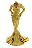 Gold Kaleidoscope Emmy Gown - Coquetry Clothing