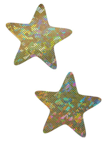 Gold Kaleidoscope Star Pasties - Coquetry Clothing