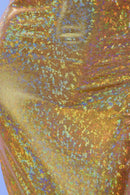 Gold Kaleidoscope V Neck Gown - Coquetry Clothing