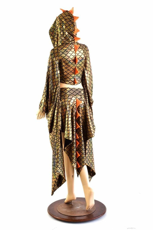 Gold Kimono Dragon Tail Set - Coquetry Clothing