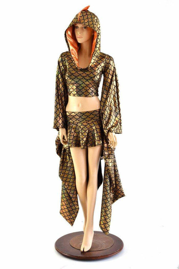 Gold Kimono Dragon Tail Set - Coquetry Clothing