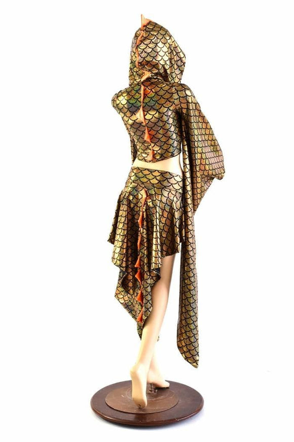 Gold Kimono Dragon Tail Set - Coquetry Clothing