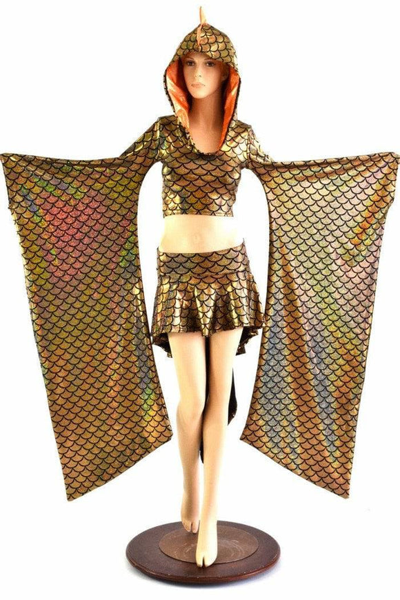 Gold Kimono Dragon Tail Set - Coquetry Clothing