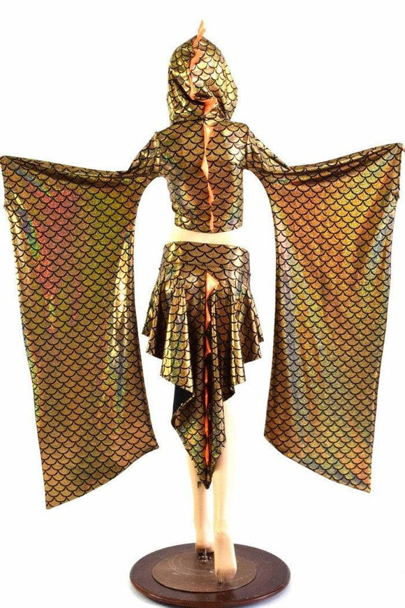 Gold Kimono Dragon Tail Set - Coquetry Clothing