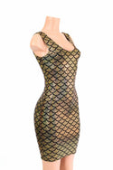 Ready to Ship Gold Mermaid Bodycon Tank Dress XL - 3