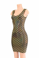 Ready to Ship Gold Mermaid Bodycon Tank Dress XL - 1