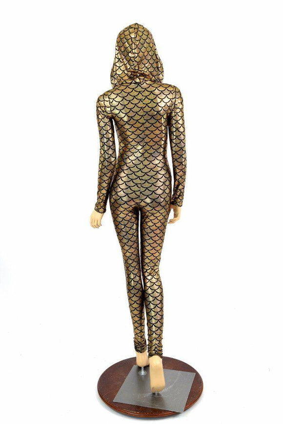 Gold Mermaid Long Sleeve Catsuit - Coquetry Clothing