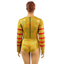 Gold, Red and Green Klown Romper - Coquetry Clothing
