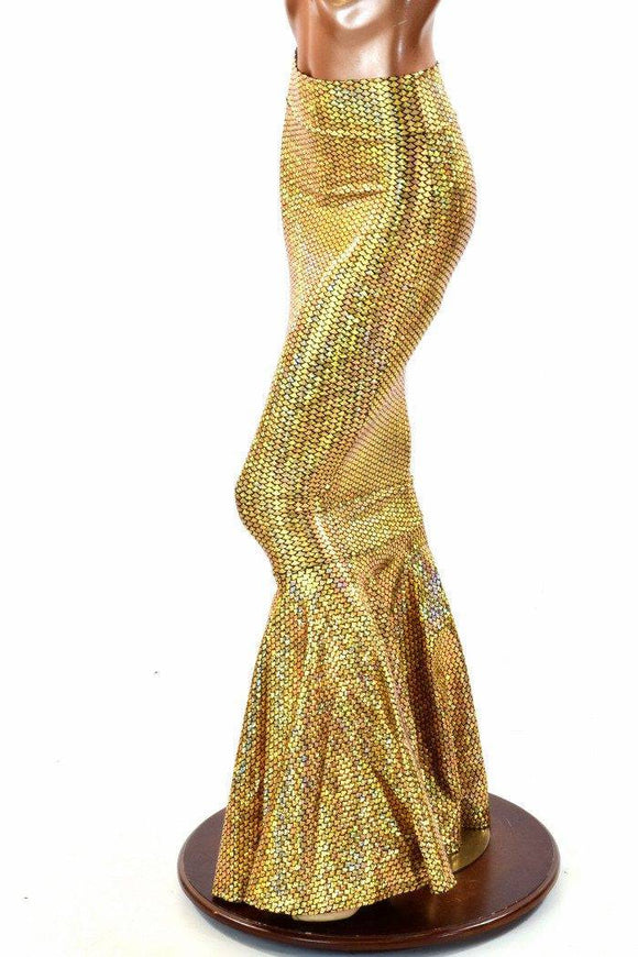 Gold Scale High Waist Mermaid Skirt - Coquetry Clothing
