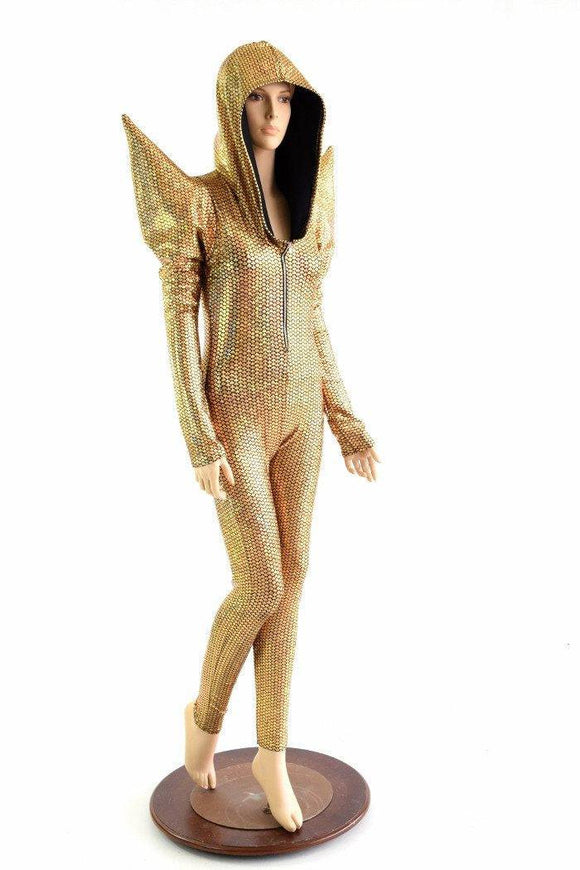 Gold Scale Mega Shoulder Catsuit - Coquetry Clothing