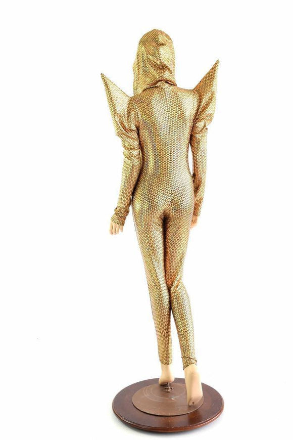 Gold Scale Mega Shoulder Catsuit - Coquetry Clothing