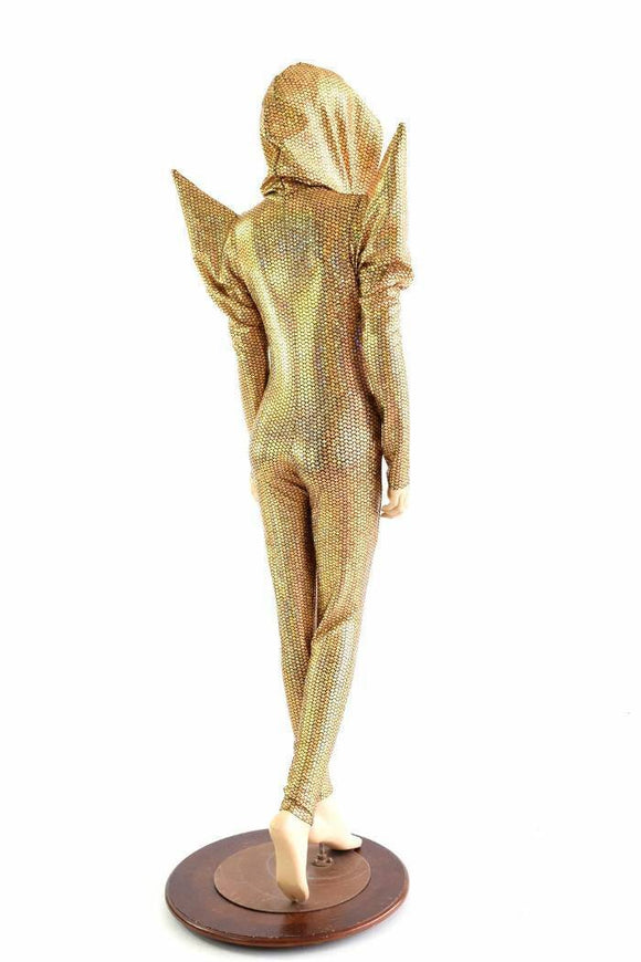 Gold Scale Mega Shoulder Catsuit - Coquetry Clothing