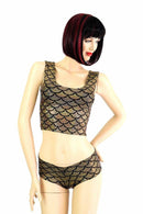 Gold Scale Tank Crop & Cheekies Set - Coquetry Clothing