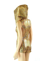 Gold Scale Zippered Romper - Coquetry Clothing
