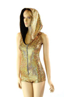 Gold Scale Zippered Romper - Coquetry Clothing