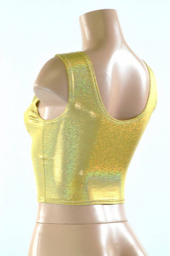 Gold Sparkly Crop Top - Coquetry Clothing