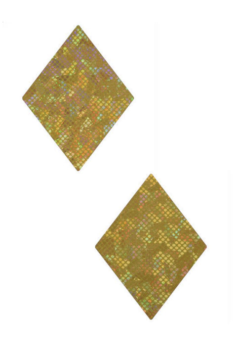 Gold Kaleidoscope Diamond Pasties - Coquetry Clothing