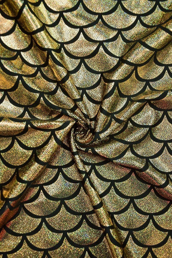 Gold Dragon Scale Fabric - 2