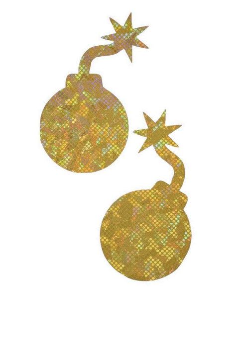 Gold Kaleidoscope Glass Bomb Pasties - Coquetry Clothing