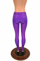 Grape Holographic Mid Rise Leggings - Coquetry Clothing
