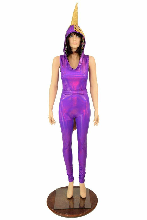 Grape Holographic Unicorn Catsuit - 4