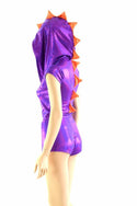 Grape & Orange Dragon Hoodie Romper - 1