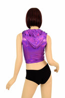 Grape Purple Crop Hoodie - Coquetry Clothing