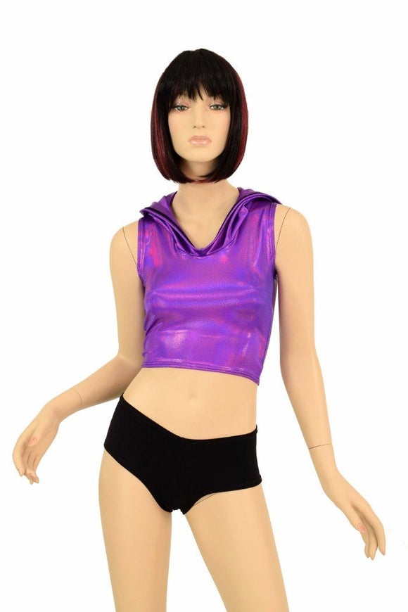 Grape Purple Crop Hoodie - Coquetry Clothing