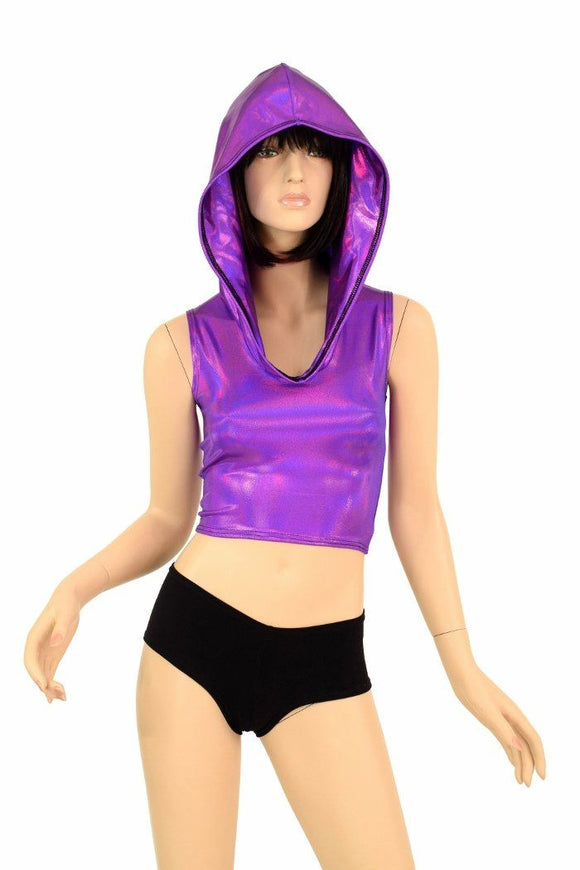 Grape Purple Crop Hoodie - Coquetry Clothing