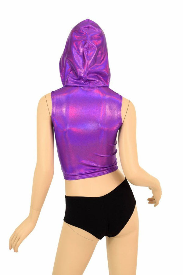 Grape Purple Crop Hoodie - 4